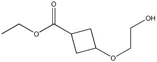 ethyl 3-(2-hydroxyethoxy)cyclobutane-1-carboxylate Struktur