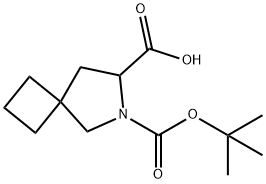 6-Azaspiro[3.4]octane-6,7-dicarboxylic acid, 6-(1,1-dimethylethyl) ester Struktur