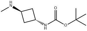 tert-butyl N-[trans-3-(methylamino)cyclobutyl]carbamate Struktur