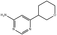 6-(tetrahydro-2H-pyran-3-yl)pyrimidin-4-amine Struktur