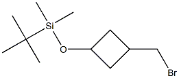 [3-(bromomethyl)cyclobutoxy](tert-butyl)dimethylsilane Struktur