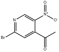 1-(2-Bromo-5-nitro-pyridin-4-yl)-ethanone Struktur