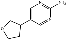 5-(tetrahydrofuran-3-yl)pyrimidin-2-amine Struktur