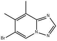 6-bromo-7,8-dimethyl-[1,2,4]triazolo[1,5-a]pyridine Struktur