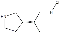 (3S)-3-(propan-2-yl)pyrrolidine hydrochloride Struktur