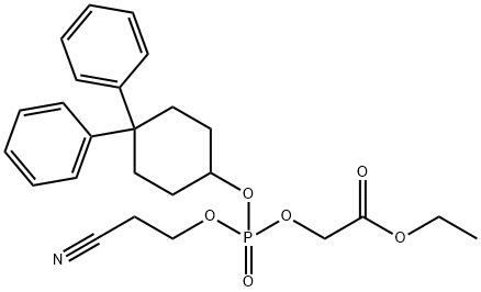 Ethyl 2-[(2-Cyanoethoxy)(4,4-diphenylcyclohexyloxy)phosphoryloxy]acetate Struktur