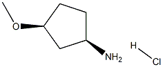 cis-3-methoxycyclopentan-1-amine hydrochloride Struktur