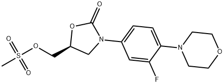 (S)-(3-(3-fluoro-4-morpholinophenyl)-2-oxooxazolidin-5-yl)methyl methanesulfonate Struktur