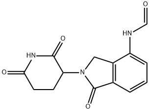 Formamide, N-[2-(2,6-dioxo-3-piperidinyl)-2,3-dihydro-1-oxo-1H-isoindol-4-yl]- Struktur