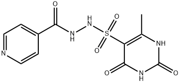 4-Pyridinecarboxylic acid, 2-[(1,2,3,4-tetrahydro-6-methyl-2,4-dioxo-5-pyrimidinyl)sulfonyl]hydrazide Struktur