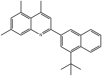 2-(4-(tert-butyl)naphthalen-2-yl)-4,5,7-trimethylquinoline Struktur