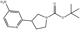 tert-butyl 3-(4-aminopyridin-2-yl)pyrrolidine-1-carboxylate Struktur