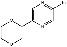 2-bromo-5-(1,4-dioxan-2-yl)pyrazine Struktur