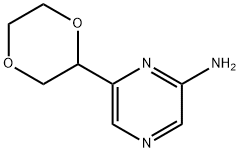 6-(1,4-dioxan-2-yl)pyrazin-2-amine Struktur