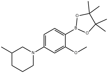 2-Methoxy-4-(3-methylpiperidin-1-yl)phenylboronic acid pinacol ester Struktur