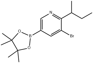 3-bromo-2-(sec-butyl)-5-(4,4,5,5-tetramethyl-1,3,2-dioxaborolan-2-yl)pyridine Struktur