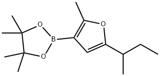 2-Methyl-5-(sec-butyl)furan-3-boronic acid pinacol ester Struktur