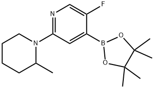 5-Fluoro-2-(2-methylpiperidin-1-yl)pyridine-4-boronic acid pinacol ester Struktur