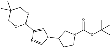 1-(N-Boc-Pyrrolidin-3-yl)imidazole-4-boronic acid neopentylglycol ester Struktur