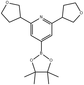 2,6-Di(oxolan-3-yl)pyridine-4-boronic acid pinacol ester Struktur