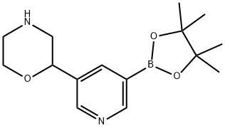 2-(5-(4,4,5,5-tetramethyl-1,3,2-dioxaborolan-2-yl)pyridin-3-yl)morpholine Struktur