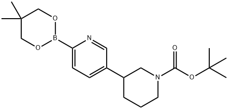 5-(N-Boc-Piperidin-3-yl)pyridine-2-boronic acid neopentylglycol ester Struktur