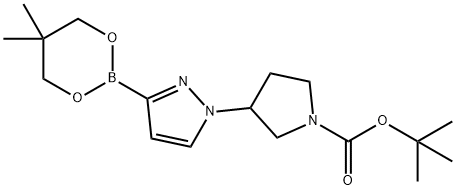 1-(N-Boc-Pyrrolidin-3-yl)imidazole-3-boronic acid neopentylglycol ester Struktur