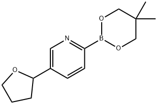 5-(Oxolan-2-yl)pyridine-2-boronic acid neopentylglycol ester Struktur