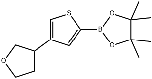 4,4,5,5-tetramethyl-2-(4-(tetrahydrofuran-3-yl)thiophen-2-yl)-1,3,2-dioxaborolane Struktur