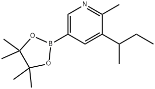 6-Methyl-5-(sec-butyl)pyridine-3-boronic acid pinacol ester Struktur