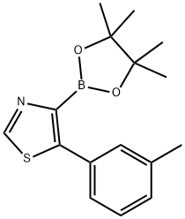 5-(3-Tolyl)thiazole-4-boronic acid pinacol ester Struktur