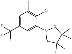 2-Chloro-3-methyl-5-trifluoromethylphenylboronic acid pinacol ester Struktur