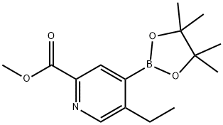 5-Ethyl-2-(methoxycarbonyl)pyridine-4-boronic acid pinacol ester Struktur