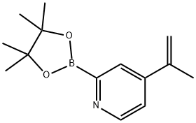 4-(prop-1-en-2-yl)-2-(4,4,5,5-tetramethyl-1,3,2-dioxaborolan-2-yl)pyridine Struktur