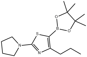 4-(n-Propyl)-2-(pyrrolidino)thiazole-5-boronic acid pinacol ester Struktur