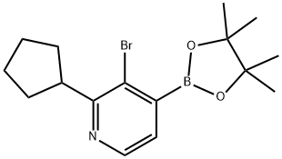 3-Bromo-2-(cyclopentyl)pyridine-4-boronic acid pinacol ester Struktur