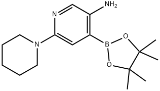 3-Amino-6-(piperidino)pyridine-4-boronic acid pinacol ester Struktur