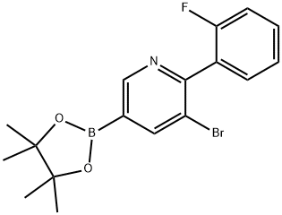 5-Bromo-6-(2-fluorophenyl)pyridine-3-boronic acid pinacol ester Struktur