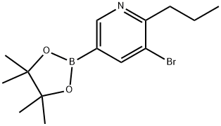 6-(n-Propyl)-5-bromopyridine-3-boronic acid pinacol ester Struktur