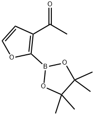 3-(Acetyl)furan-2-boronic acid pinacol ester Struktur