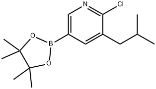 6-Chloro-5-(iso-butyl)pyridine-3-boronic acid pinacol ester Struktur