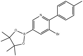 5-Bromo-6-(4-tolyl)pyridine-3-boronic acid pinacol ester Struktur