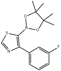 4-(3-Fluorophenyl)thiazole-5-boronic acid pinacol ester Struktur