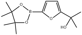 5-(1-Hydroxy-1-methylethyl)furan-2-boronic acid pinacol ester Struktur