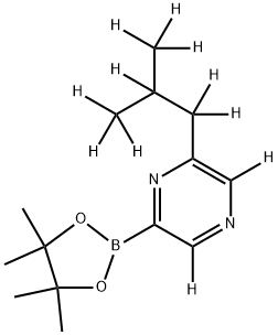 [6-(iso-Butyl)pyrazine-d11]-2-boronic acid pinacol ester Struktur