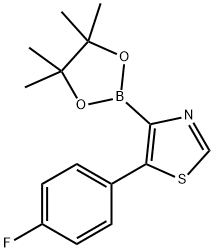 5-(4-Fluorophenyl)thiazole-4-boronic acid pinacol ester Struktur