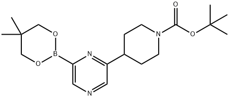 6-(N-Boc-Piperidin-4-yl)pyrazine-2-boronic acid neopentylglycol ester Struktur