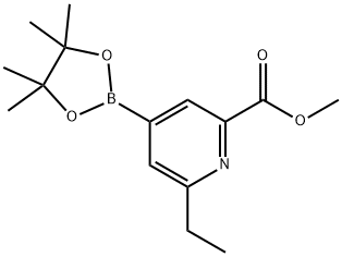 2-Ethyl-6-(methoxycarbonyl)pyridine-4-boronic acid pinacol ester Struktur