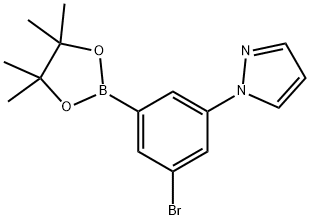 3-Bromo-5-(1H-pyrazol-1-yl)phenylboronic acid pinacol ester Struktur