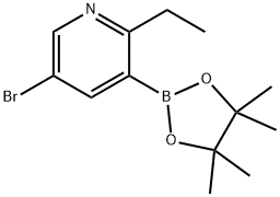 5-Bromo-2-ethylpyridine-3-boronic acid pinacol ester Struktur